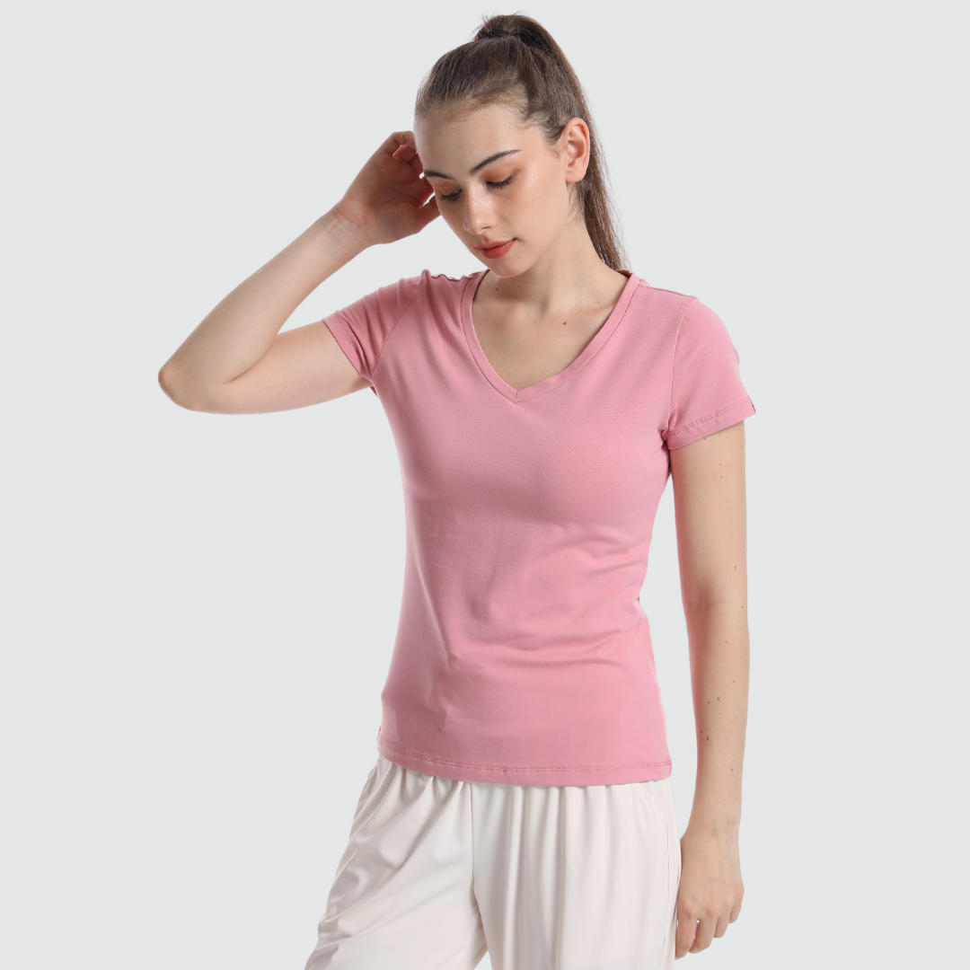 Breflex Classic-Fit Cotton V-Neck Tee Women